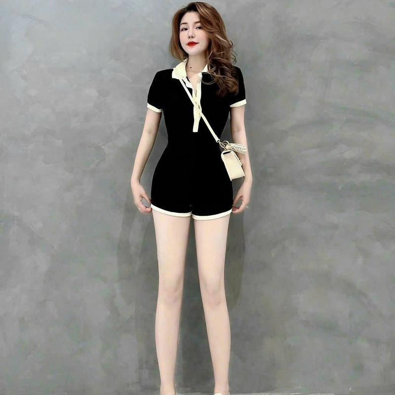 Jump cổ trụ viền trắng Cài nút cực tôn dáng , chất thun tăm dày dặn 1