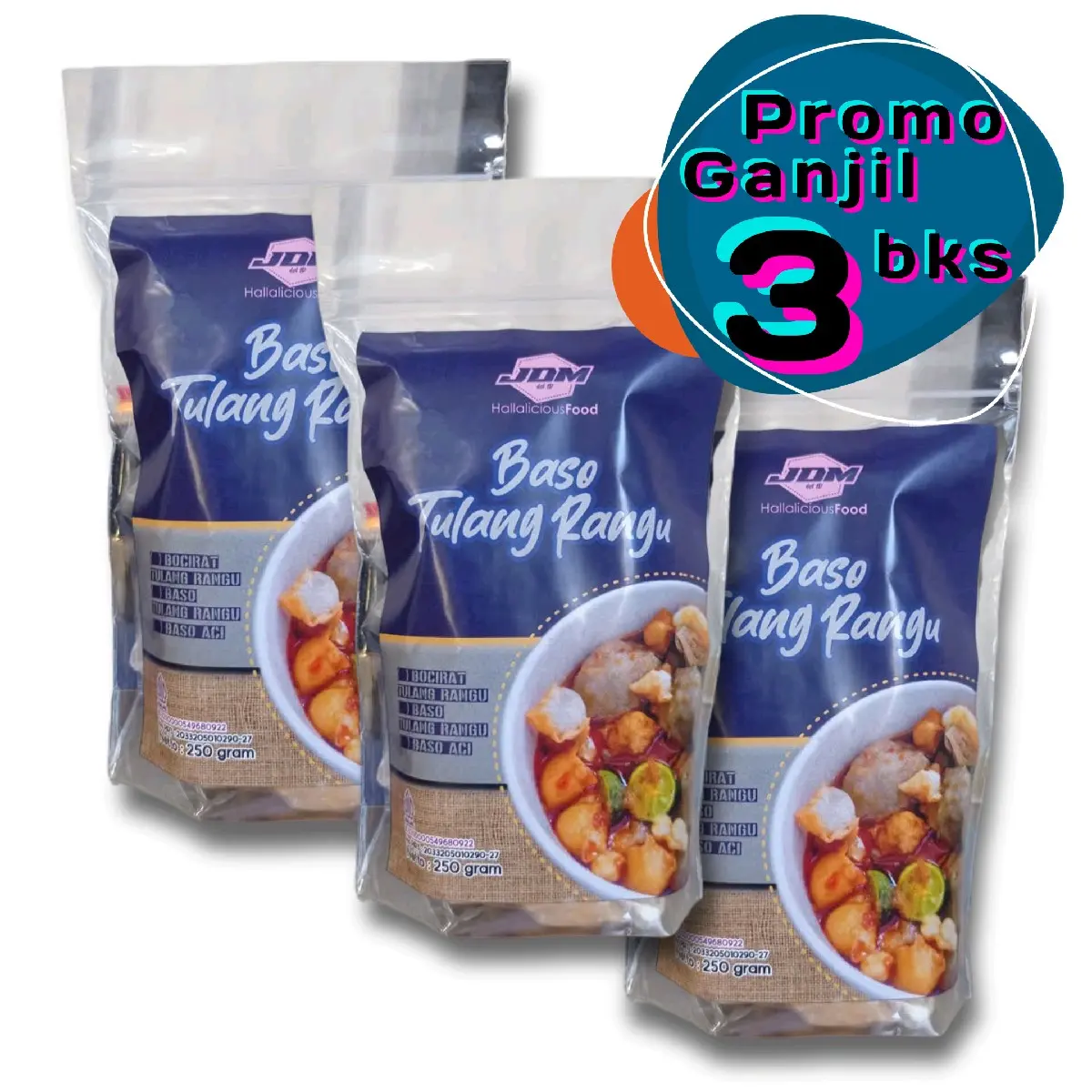 Paket 3 Baso Aci Tulang Rangu JDM Food Bocirat Tulang Rangu Pedas Instan Ayam Mie Halal Hotpot - Seblak, Soto