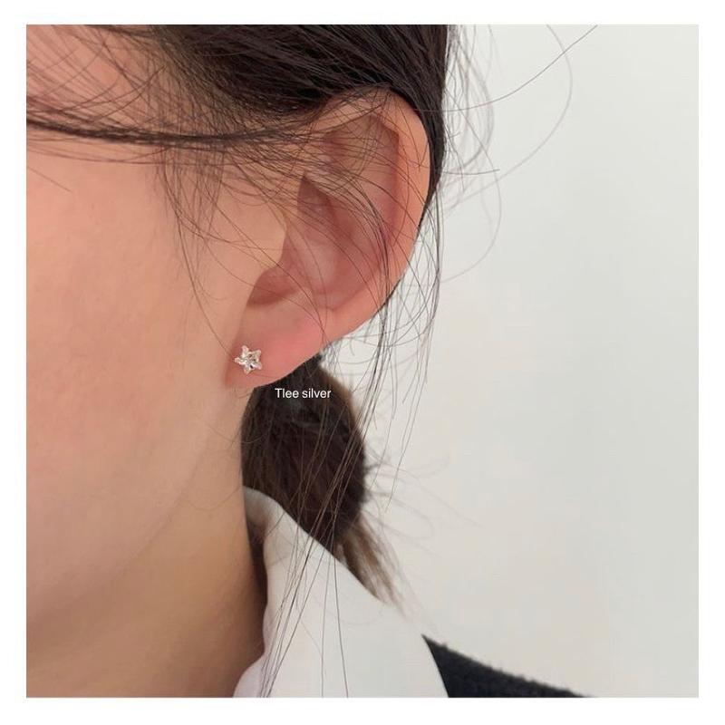 Product Introduction of Khuyên tai bạc nữ TLEE sao đá sang trọng TLEE JEWELRY B0299 2