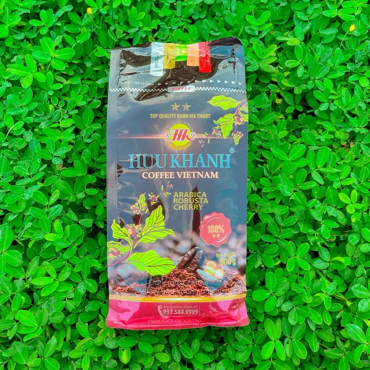 Cà phê Hữu Khánh 2 sao 500 gram - cà phê pha phin
