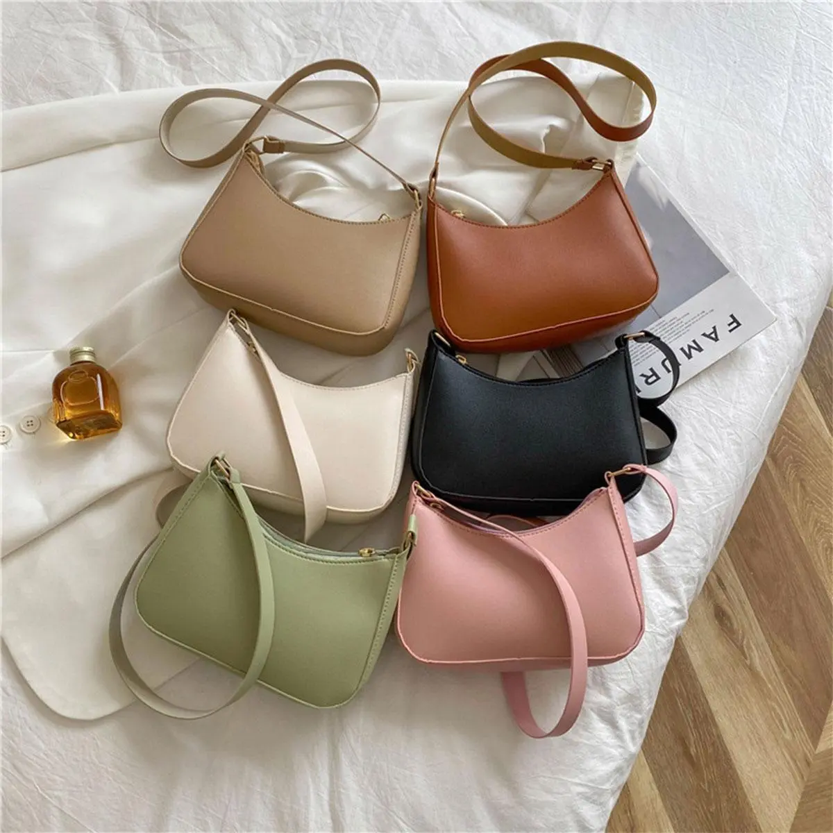 Elegant And Fashionable Handbag, New Western-Style Small Square Bag, Single Shoulder Bag, Fashionable Crossbody Bag, Underarm Bag
