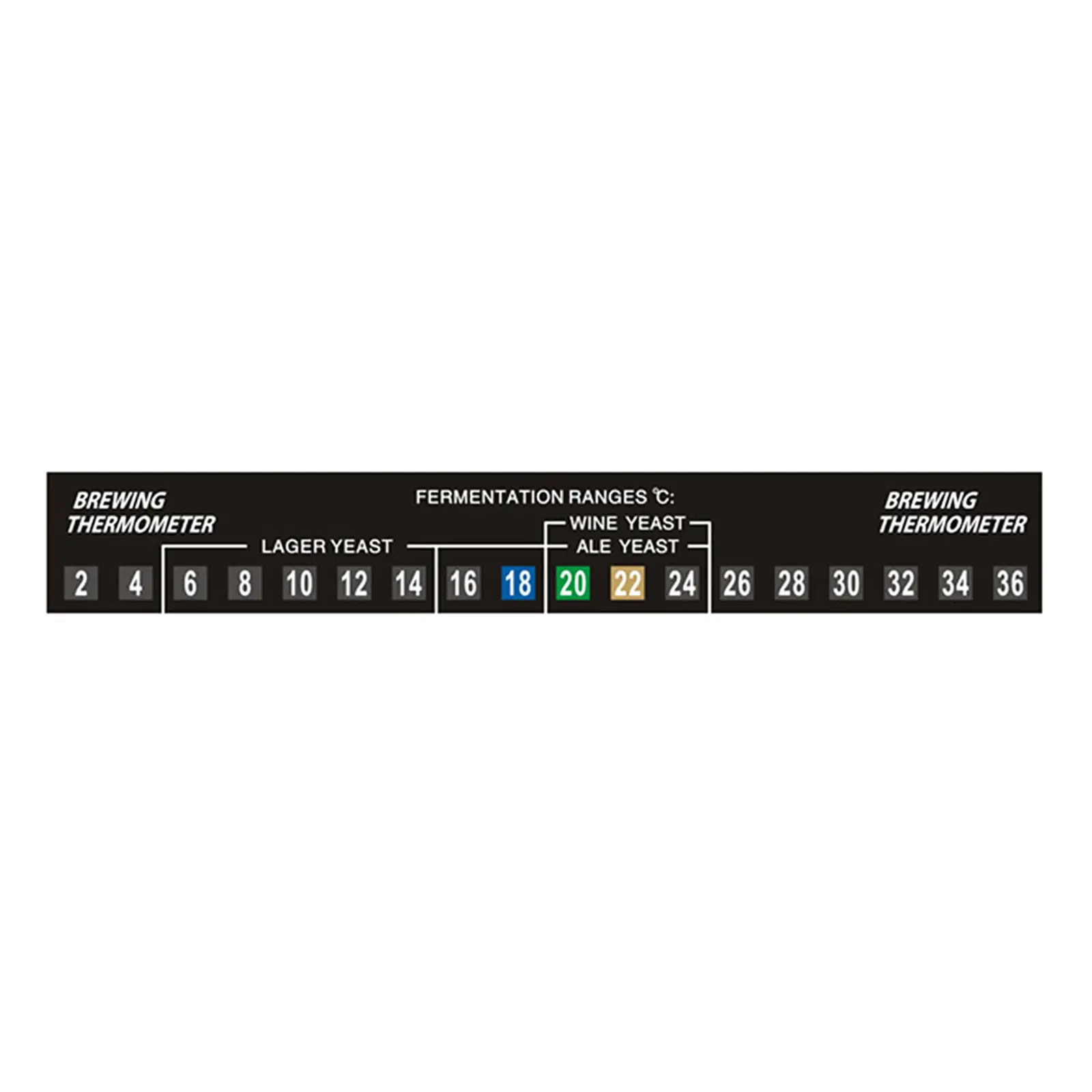 Brewing Thermometer Strip Adhesive Strip Thermometer Aquarium Thermometer