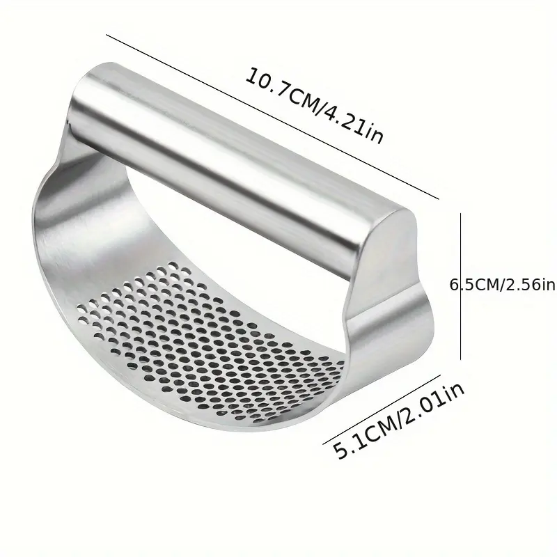 1pc, Garlic Crusher, Garlic Masher, Stainless Steel Garlic Pressing Tool, Garlic Chopper, Easy to Clean, Convenient to Carry And Store, Spice Grinding Tool, Kitchen Supplies, Kitchen Gadgets 1