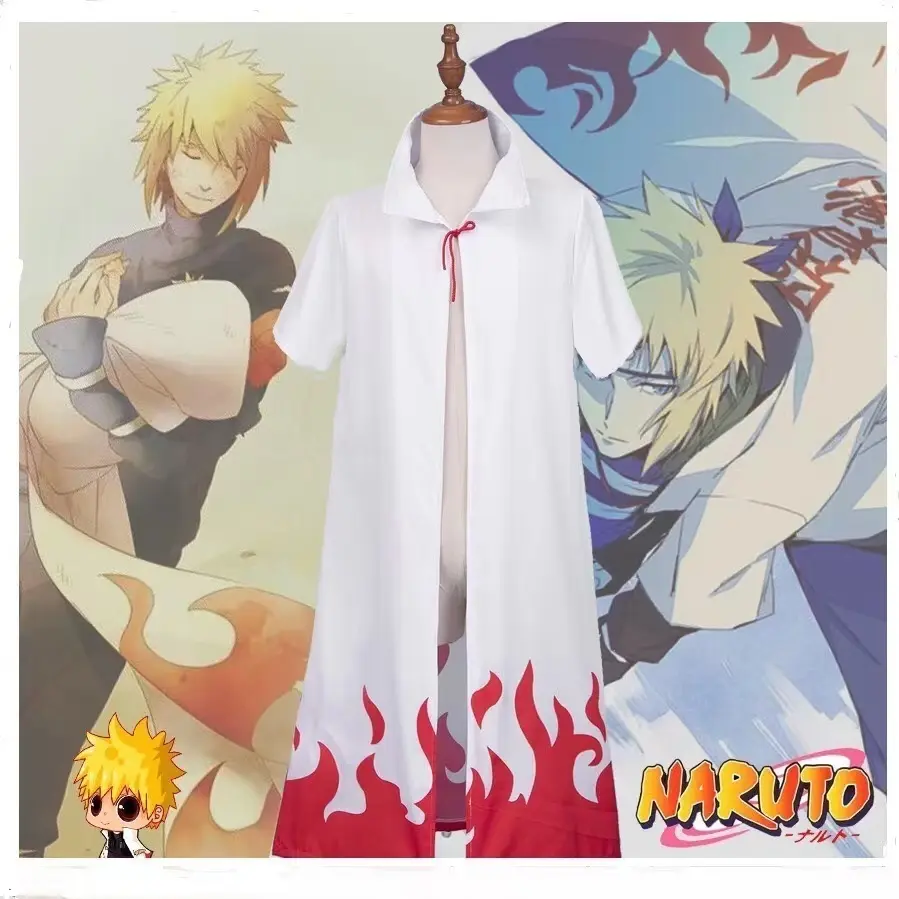 Áo Choàng Naruto Yondaime Hokage, Phong Cách Anime, Áo Khoác Gió Trang Phục Hóa Trang, Áo Khoác, Thế Hệ 4, Cổng Phong Thủy, Cosplay