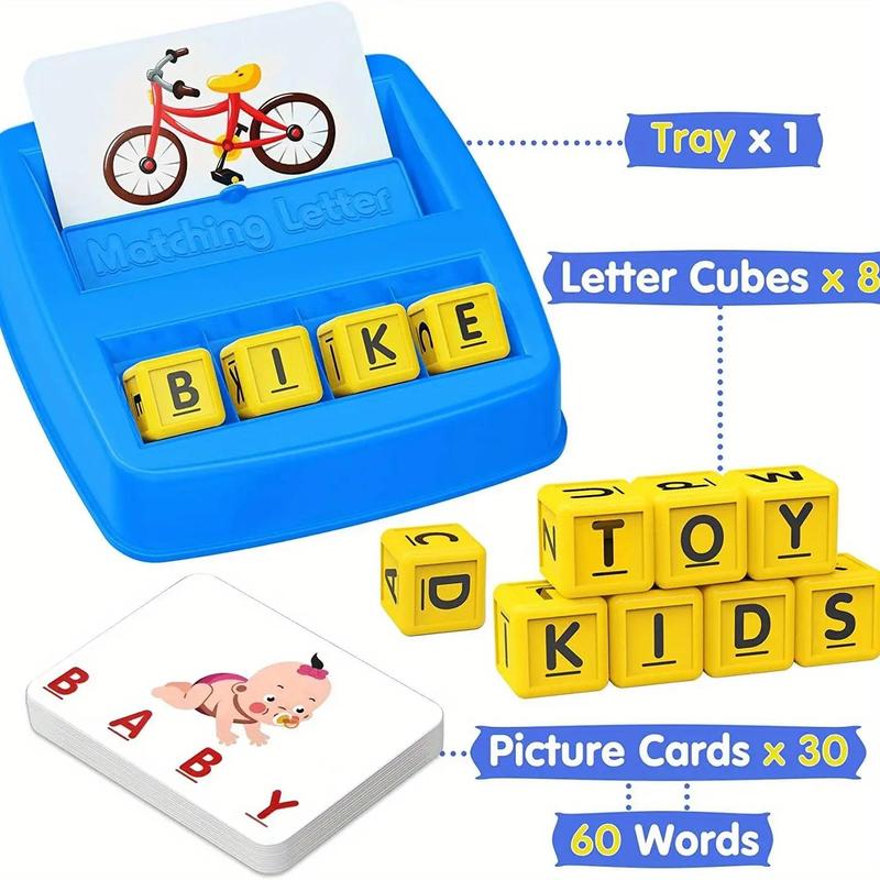 Word Recognition Letter Matching & Learning Game Cards, 1 Set Educational Toy for Kids, See & Spell Learning Toy, Children's Birthday Gift, Birthday Gifts, Birthday Gifts, Fun Toys for 13 Year Olds To Feel Good, Christmas Gift 6