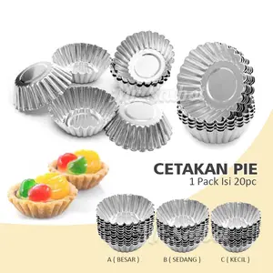 Cetakan Kue Pie Susu Cupcake Muffin Sus Pie Susu Buah Loyang Kue Mini Cheese Tart Isi 20pc