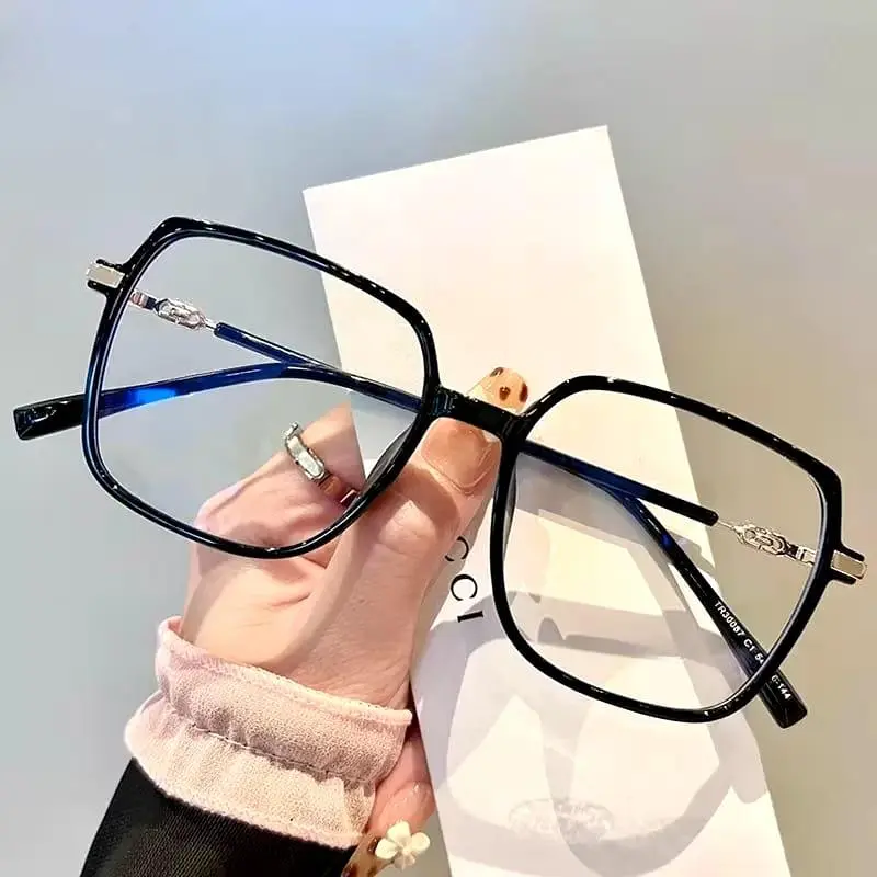 Kacamata Wanita Anti Radiasi Frame Persegi Fashion Gaya Korea Sunglassess Eyewear Design Retro