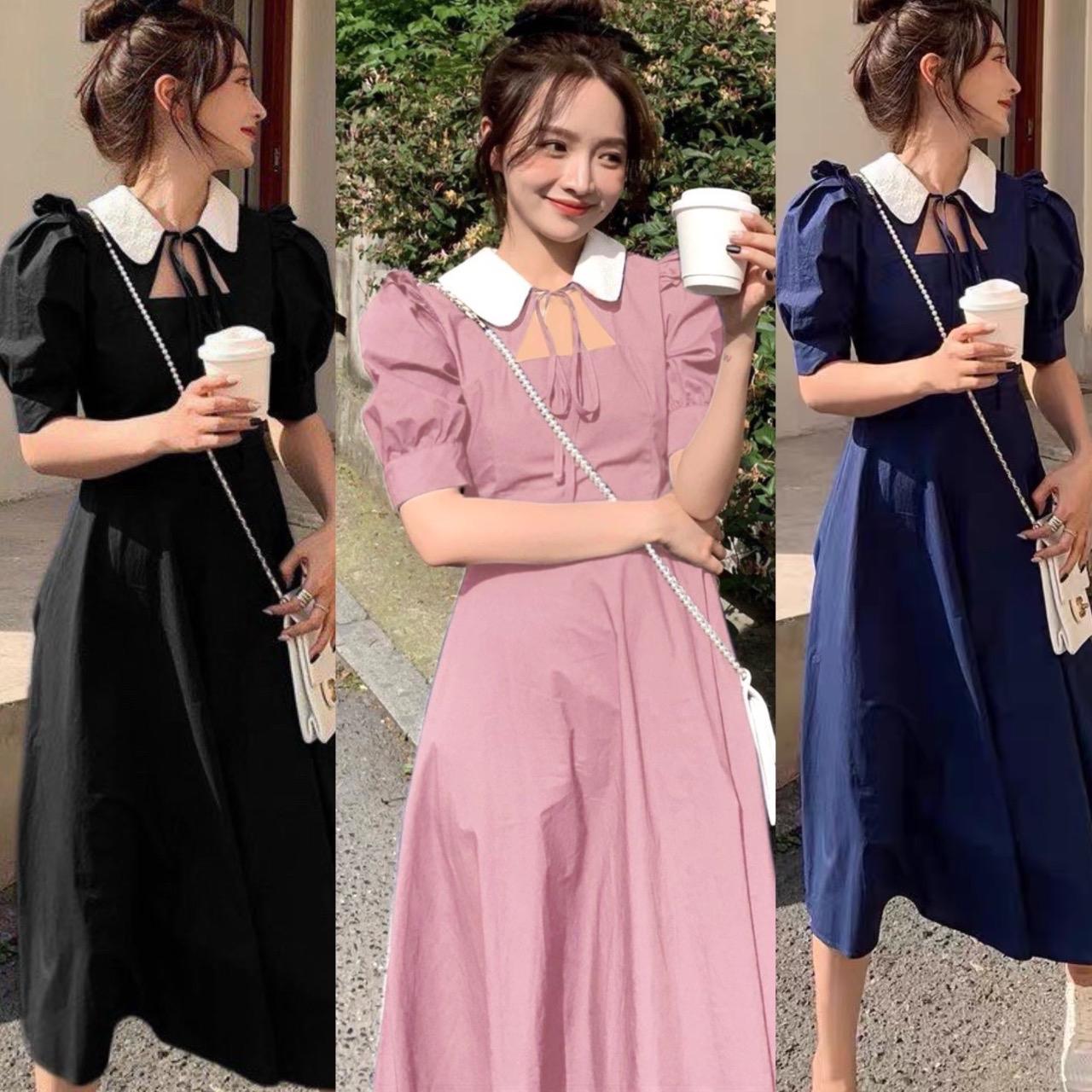 Thời Trang Bigsize Váy Dự Tiệc Cao Cấp Thanh lịch 40 - 90Kg Nữ Cotton Women Dress - A.1046