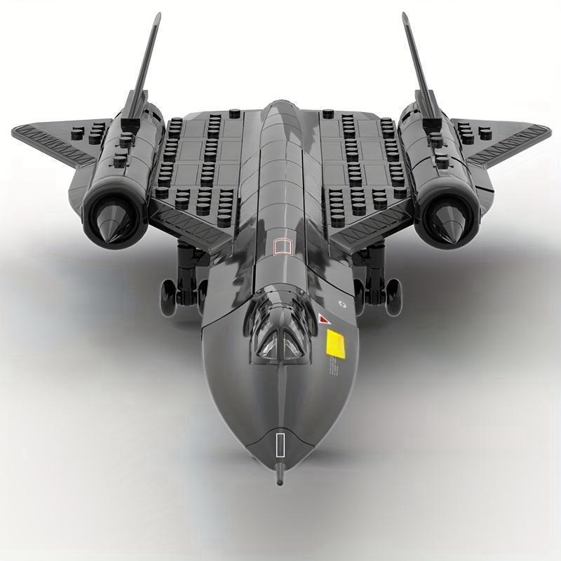 Air Force Blackbird Reconnaissance Airplane Building Block Model, Fighter Assembling Toy, Building Block Model for Kids & Adults 4