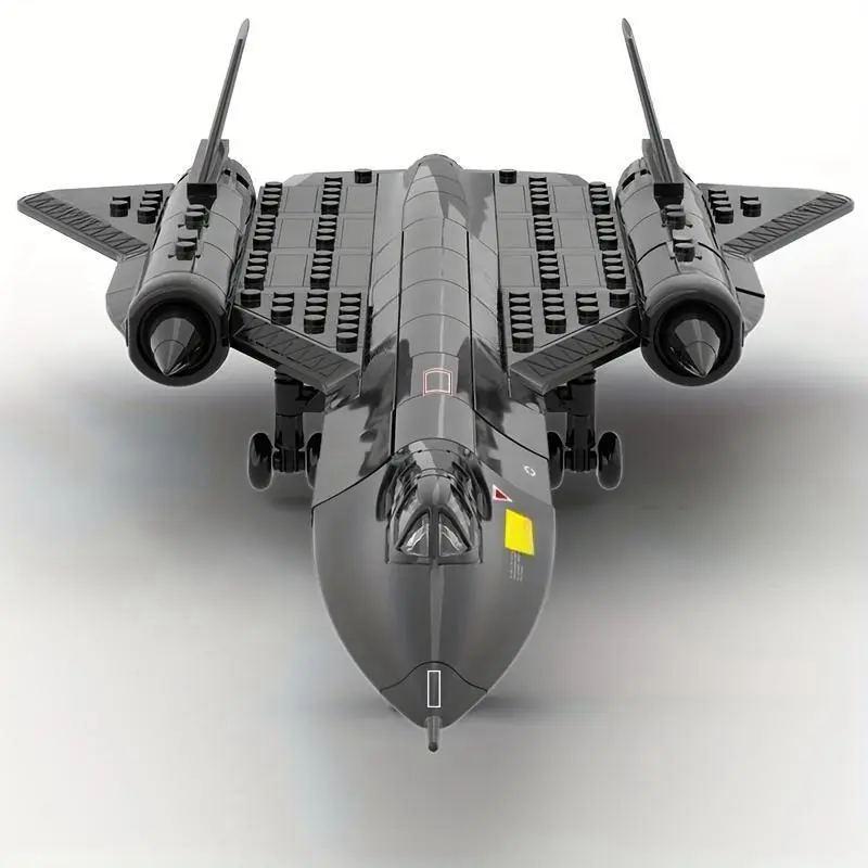 Air Force Blackbird Reconnaissance Airplane Building Block Model, Fighter Assembling Toy, Building Block Model for Kids & Adults 4