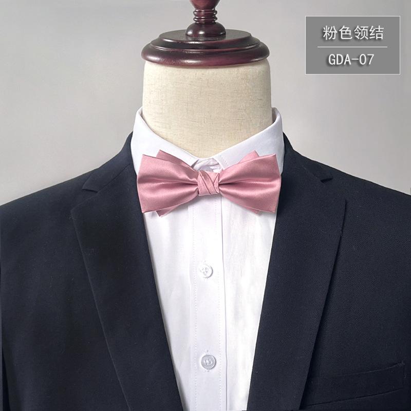 Product Introduction of New Bow Tie Men's Solid Color Bridegroom High Density 1200 Needle Silk Bow Tie Flower Business Formal Wear 8
