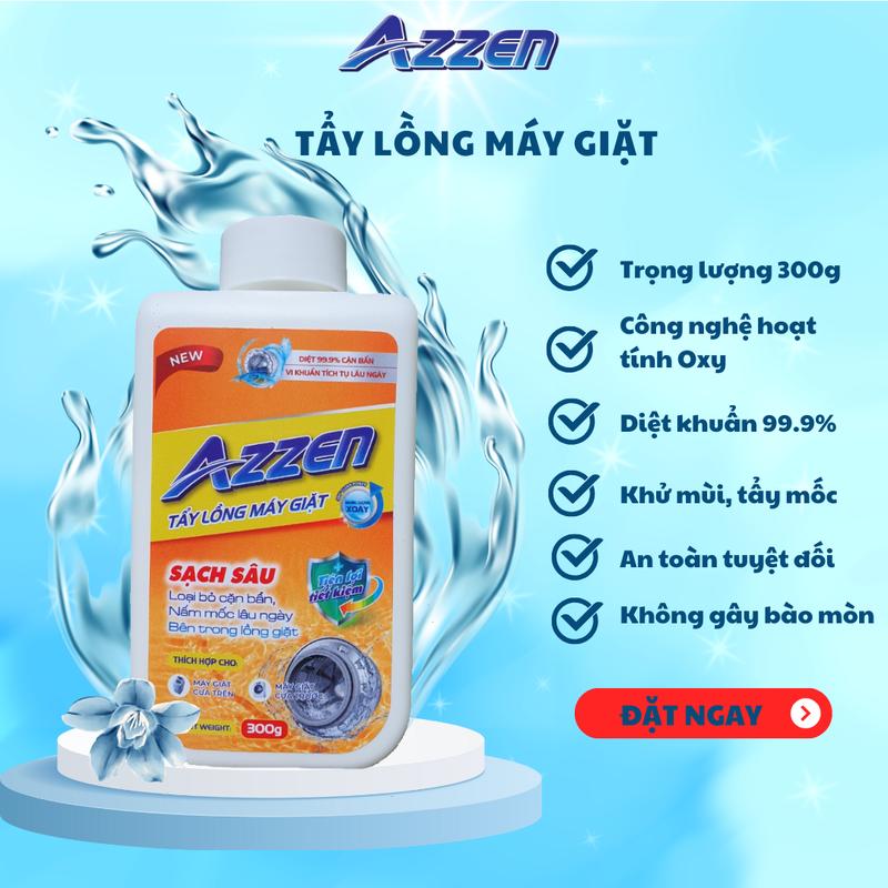 Combo 2 Chai Tẩy Lồng Máy Giặt Azzen Giúp Làm Sạch Cặn Bẩn, Vi Khuẩn, Nấm Mốc Máy Giặt, Tăng Tuổi Thọ Cho Máy Giặt 2