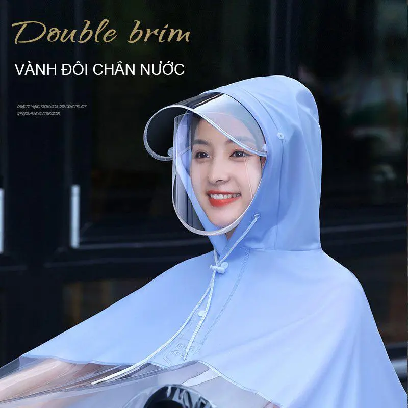 [Hàng Loại 1] Áo Mưa Xe Máy Trong Suốt Cho Mẹ Và Bé, Chất Lượng Cao, Có Bảo Vệ Nước Hai Vành 3