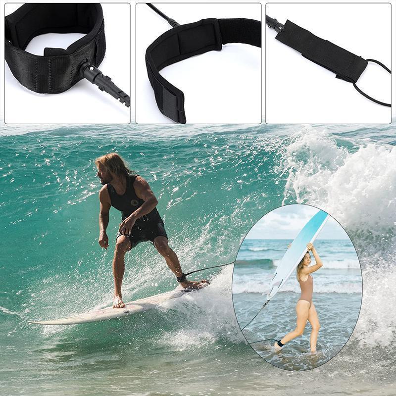 Product Introduction of Surfboard Leash Straight TPU Surf Leash Foot Ropes Ankle Strap for Paddle Stand Up Board Sup 15