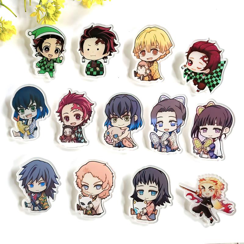 Huy Hiệu Hình Kimetsu no Yaiba Demon Slayer Ghim Nhựa Anime Manga Cá Tính - Trâm Cài Balo Pin Cài Áo Cosplay