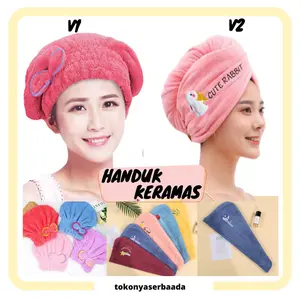 TSA (COD) BUNDLING 1PCS 3PCS 5PCSMIX  HANDUK RAMBUT PITA TOWEL DRY HAIR DEWASA KEPALA TOPI MANDI HANDUK PITA