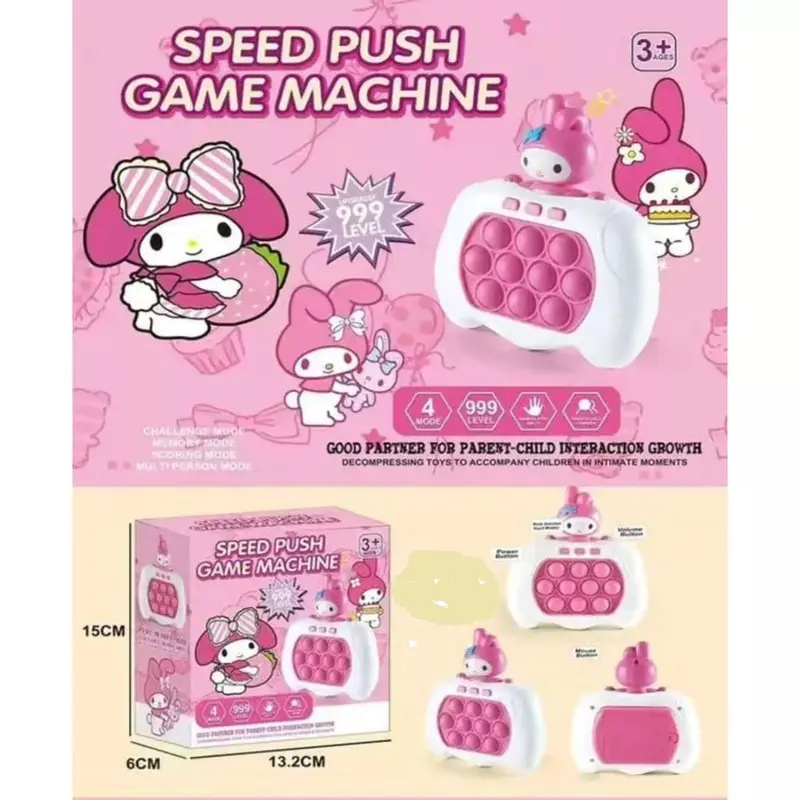 Pop It Electric Mainan Seri Konsol Game Gelembung Tekan Cepat Anti Stres Gelisah Anak Hadiah Karet Toys pop toy 6