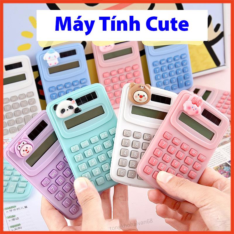  Máy tính cầm tay bỏ túi màn hình 8 số cho học sinh nhiều hình dễ thương xinh xắn họa tiết hoạt hình đáng yêu 