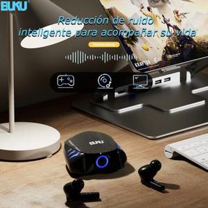 [N10-1]TWS Audífonos Bluetooth con Luz RGB, Alta Precisión, Baja Latencia, Micrófono Integrado, Experiencia Gaming y Multimedia