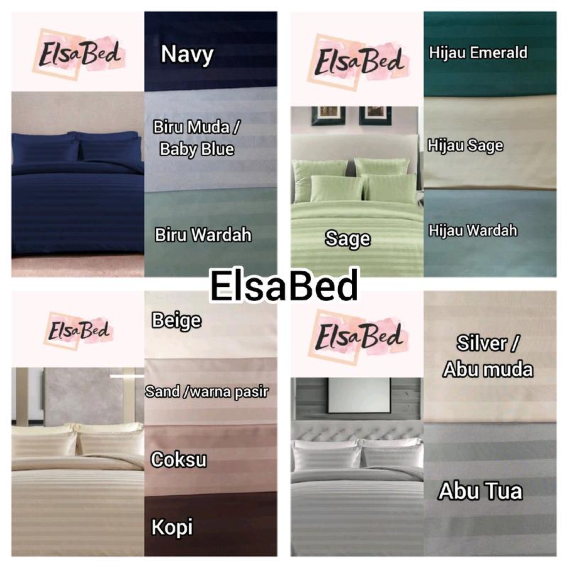 ( Tinggi = 35 cm ) Lebar = 200,180,160,140, Sprei Hotel Microtencel Paling Adem Gramasi Tertinggi Seprai Pakai Karet Anti Geser 3
