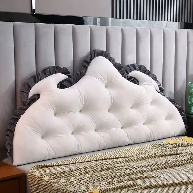 Đệm Đầu Giường Góc Rồng, Yongguang, Đệm Tựa Lưng Lớn, Gối Giường, Túi Mềm, Hỗ Trợ Eo, Chất Liệu Trà Mèo, Phong Cách Công Chúa Vương Miện Đôi, Năm 2024