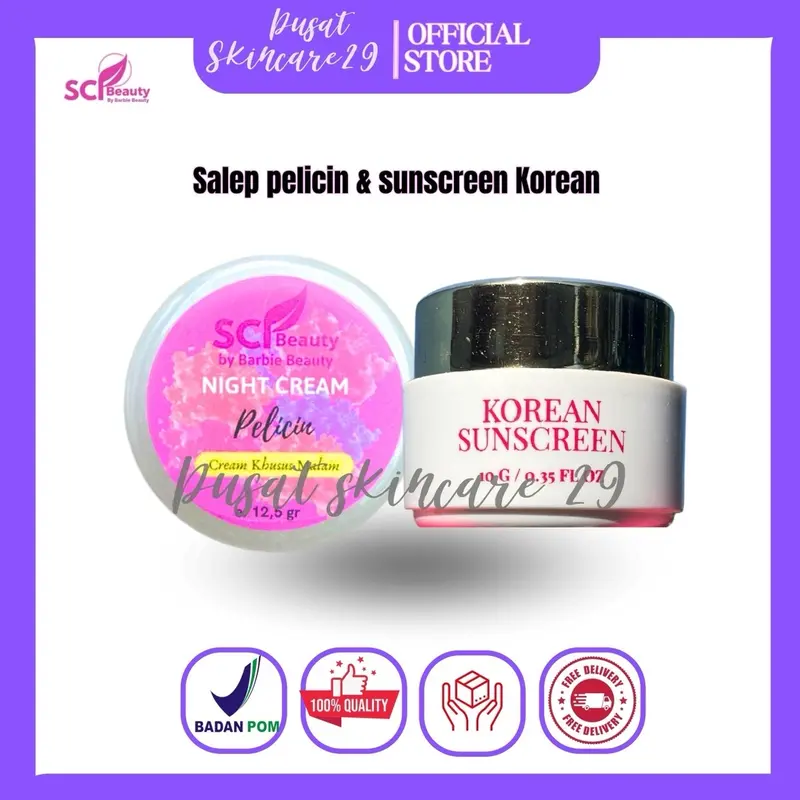 PAKET SALEP PELICIN DAN SUNSCREEN KOREAN SCI BEAUTY 1