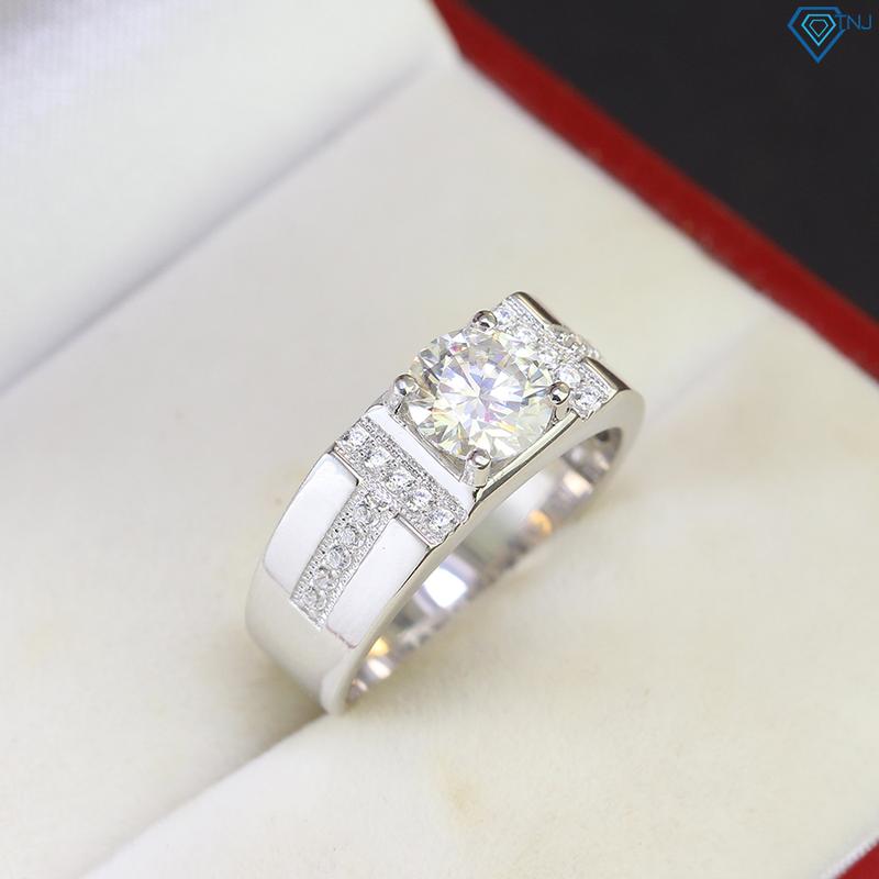 Nhẫn nam bạc M.o.i.s 7 ly si mạ bạch kim NNAM0061 - Trang Sức TNJ