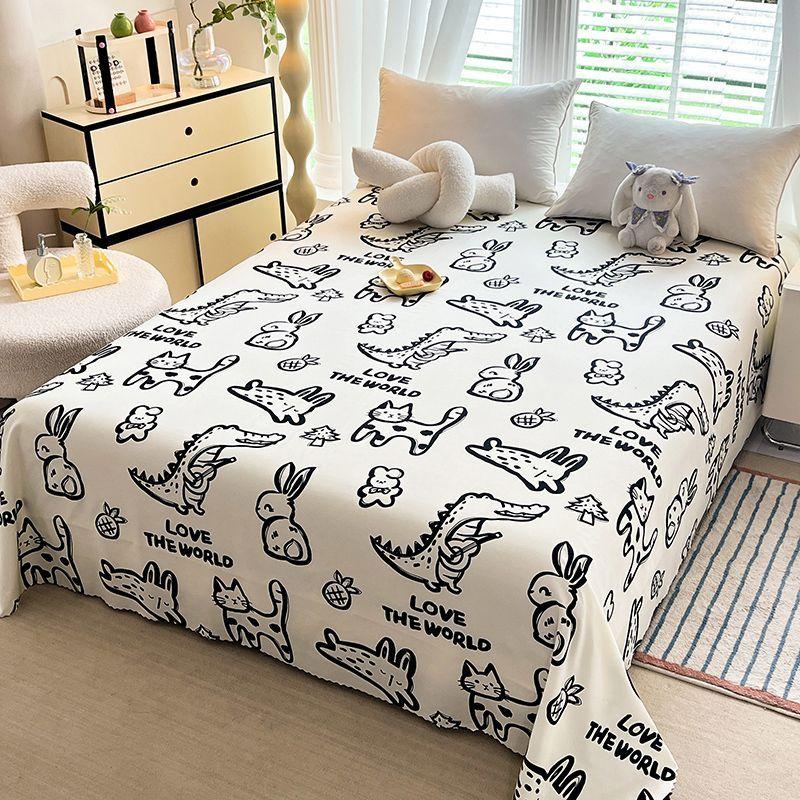 Product Introduction of Ga Trải Giường Bông Đã Giặt, Phong Cách Instagram, Một Mảnh, Phong Cách Công Chúa, Chăn Đơn Cho Trẻ Em, Chăn Đơn Cho Sinh Viên Ký Túc Xá, Vỏ Gối Phòng Ngủ Đôi, Bán Chạy, [Nhà Cửa Hàng] 2