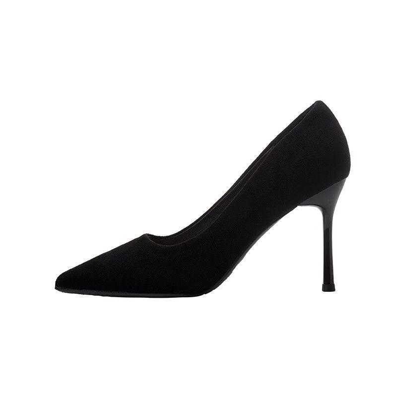 Giày Cao gót Màu Đen, Gót Nhọn Nữ, 10cm, Phong Cách Pháp Châu Âu Và Mỹ Gợi Cảm, Giày Nhỏ Nhẹ, Thích Hợp Cho Mùa Lò Xo Và Mùa Thu, Hàng Mới Về Năm 2024 Shoes 4