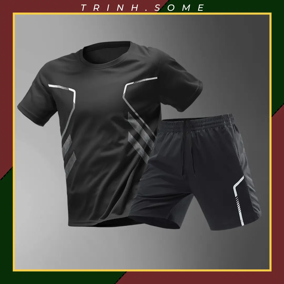 Bộ Đồ, Set Quần Áo Thể Thao Nam Nữ, Sport Tập Thể Dục Chạy Bộ Tập Gym, Top, Không Bai Nhão, Bền, Mát Mẻ, Co Dãn 4 Chiều, Cầu Lông, Gym, Bóng Đá. Mã: Tm.01