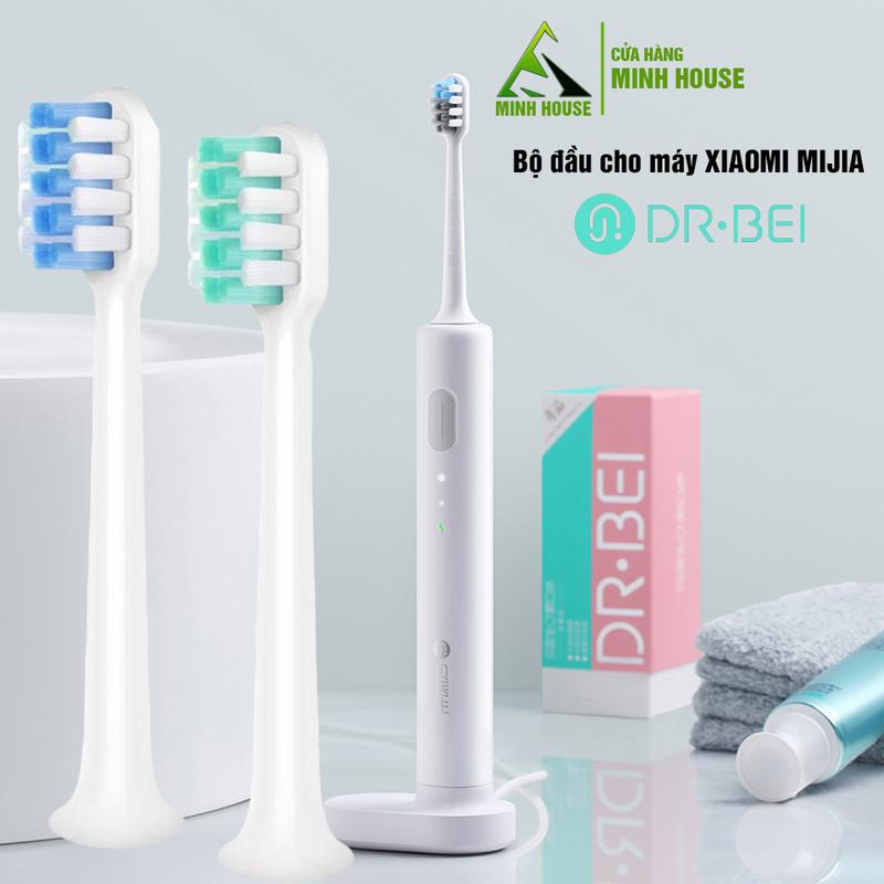 Set 2 bộ đầu bàn chải điện thay thế cho máy Xiaomi Mijia Doctor Dr. Bei lông mềm