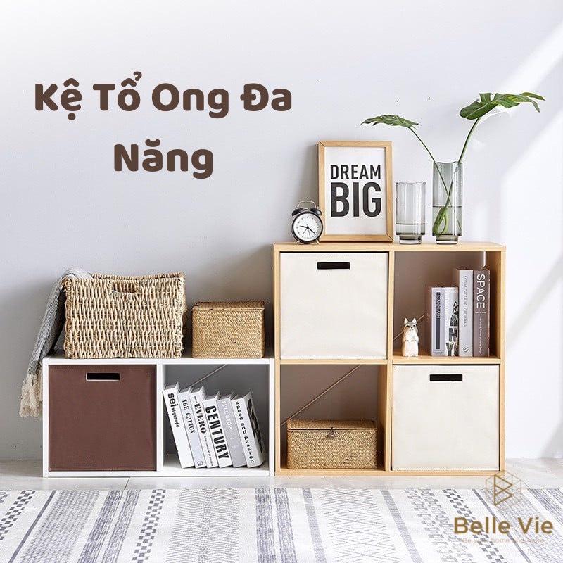 🚛 Kệ Sách Gỗ - Kệ Đa Năng Tổ Ong 2 Tầng Lắp Ghép Cực Tiện Ích Kitchen