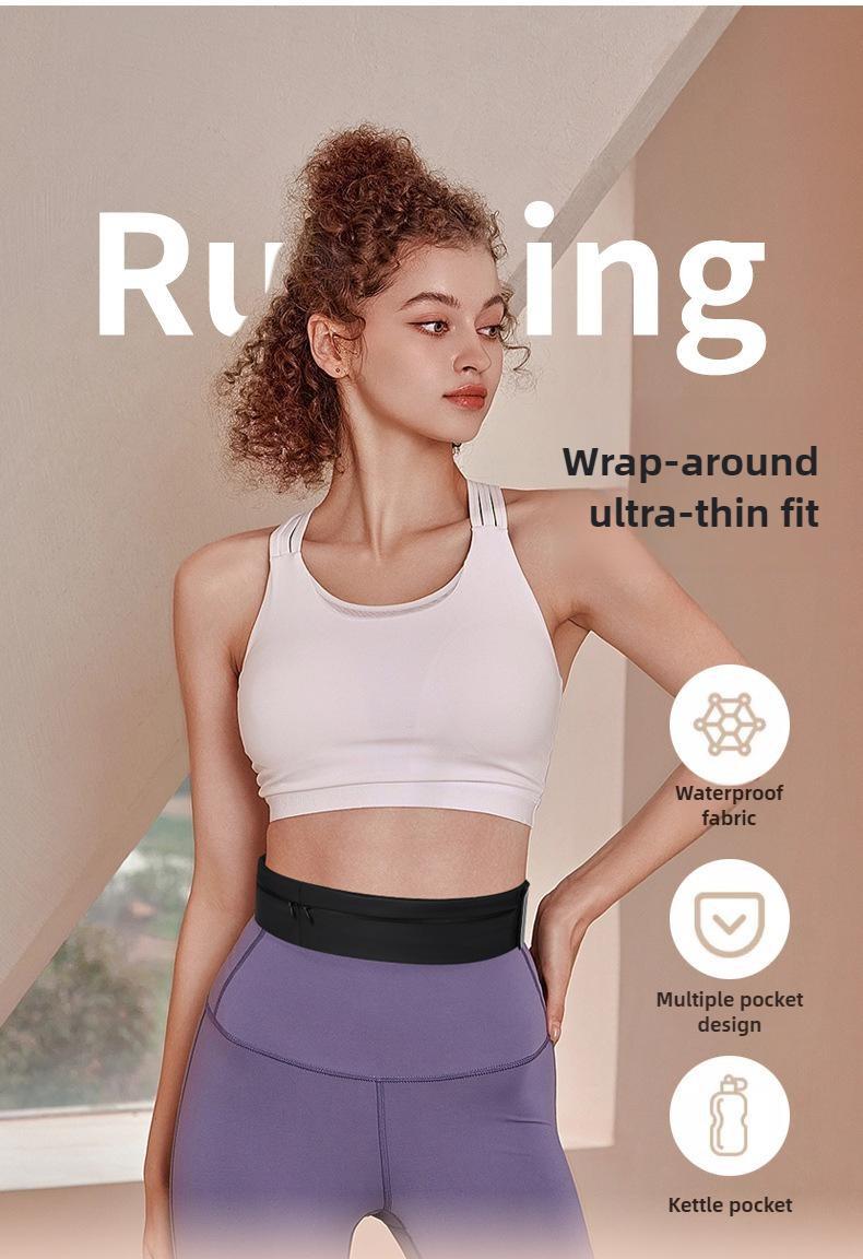 Product Introduction of Z Running waist bag, mobile phone bag, women's outdoor morning running water bottle bag, waist belt, men's waterproof invisible sports fitness close fitting equipment 0