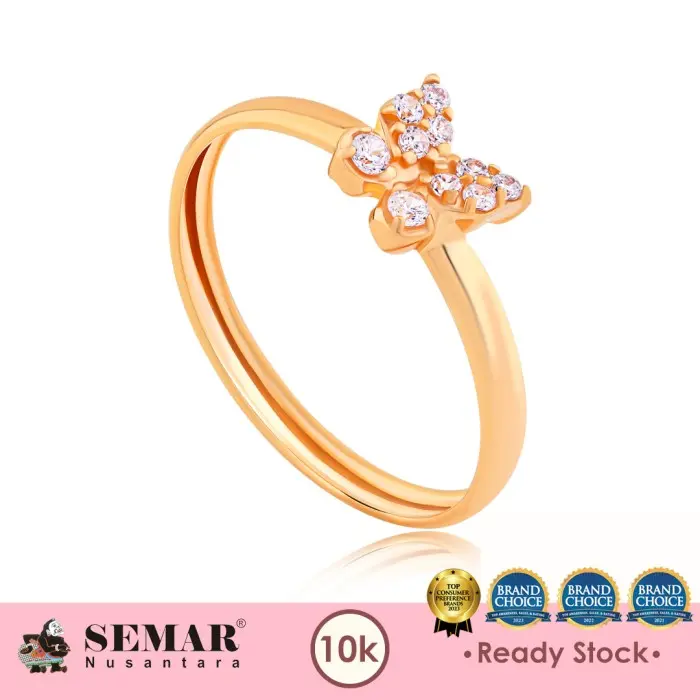 Cincin Emas Lesley Butterfly Gold 10K Semar Nusantara