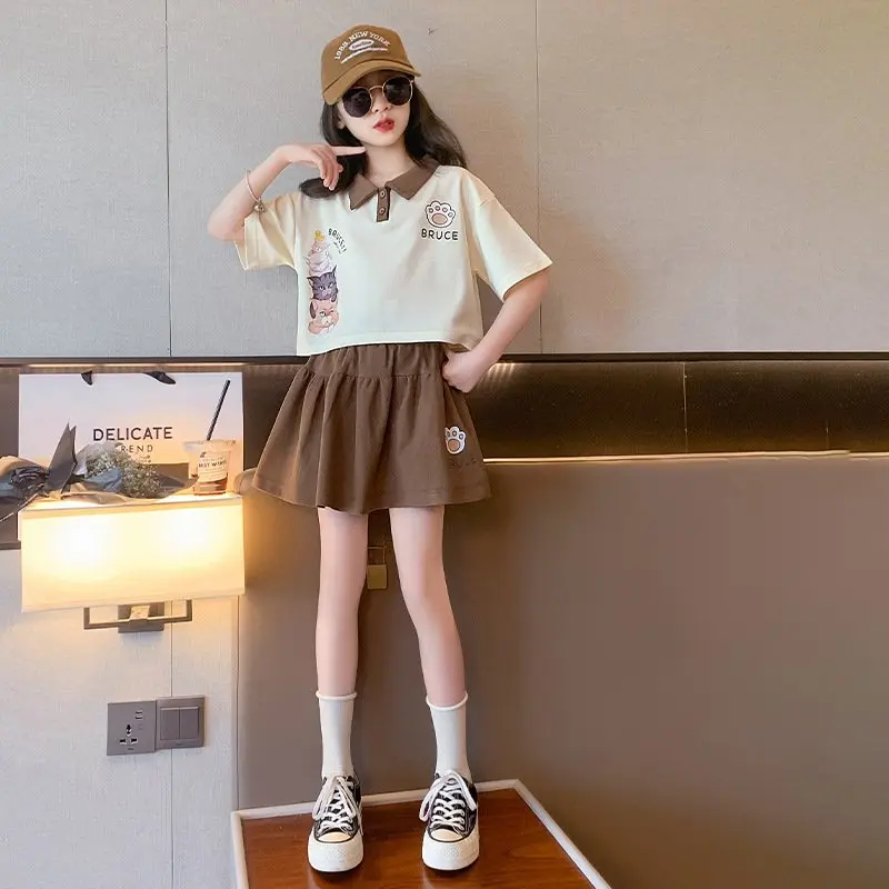 Bộ váy kẻ áo tay bồng cho bé gái 5-15 tuổi - Hàng chuẩn form, thấm hút mồ hôi, thoáng mát 6