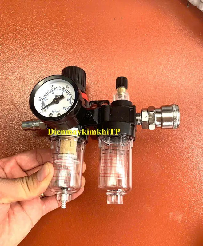 Lọc tách nước tách dầu máy nén khí cỡ nhỏ dưới 60L có kèm khớp nối nhanh 2