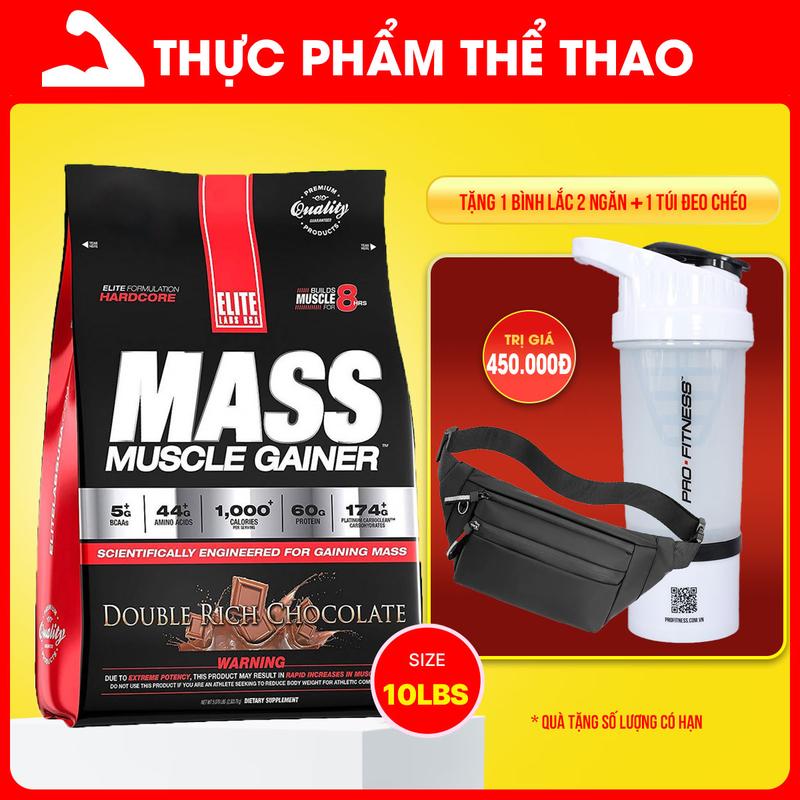 Mass Muscle Gainer Elite Labs 10LBS (4.6kg) - Thực Phẩm Bổ Sung Thể Hình Chính Hãng USA - Nhiều Hương Vị