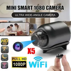 CCTV Mini Wifi Smart IP Camera HD 1080P Wide Angle Nightvision Kamera Pengintai Tersembunyi Tanpa Kabel Jarak Jauh Koneksi Handphone Cocok Perkantoran Perumahan