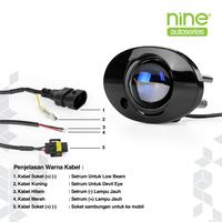 Gambar LUXIMOS Biled Foglamp HONDA 2 Inch 80W OVAL 3 Warna Tembus Hujan Kabut Devil Eye Super Terang PF2 - NINE SURABAYA - Red dari Nine Autoseries Surabaya Kab. Sidoarjo 5 Tokopedia