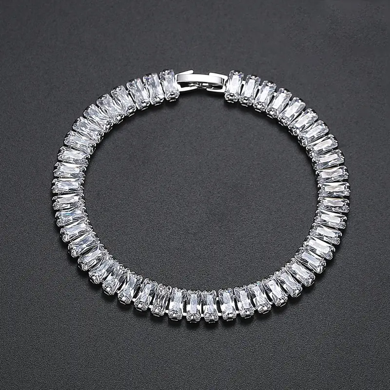Lắc tay nam nữ đính đá zircon thời trang, Vòng tay tennis tinh tế, sang trọng, nhẹ nhàng 1