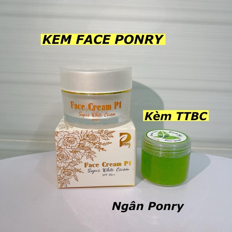 KEM FACE NHUNG P1 PONRY Hỗ Trợ Dưỡng Da Chăm Sóc Da Mặt Làm Đẹp Da Skincare Dưỡng Ẩm Da Nữ Women