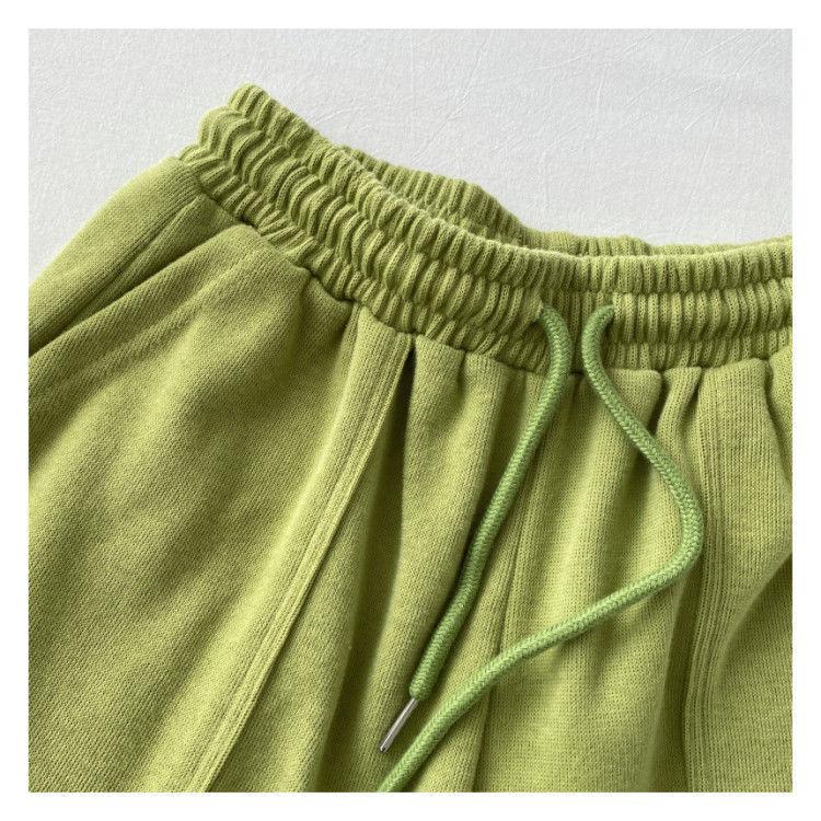 Product Introduction of 2024 High waisted slimming casual sports shorts for women's new Korean loose wide leg drawstring A-line pants 7