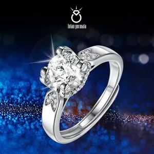 [HARGA TELAH KAMI DISKON] INTAN PERMATA R-52 Hadiah Liburan Cincin Fashion Wanita  VVS1 Kemurnian tinggi toko asli cantik elegan lapis anti karat anti luntur anti berubah warna garansi 1 tahun [TIDAK TERMASUK BOX]