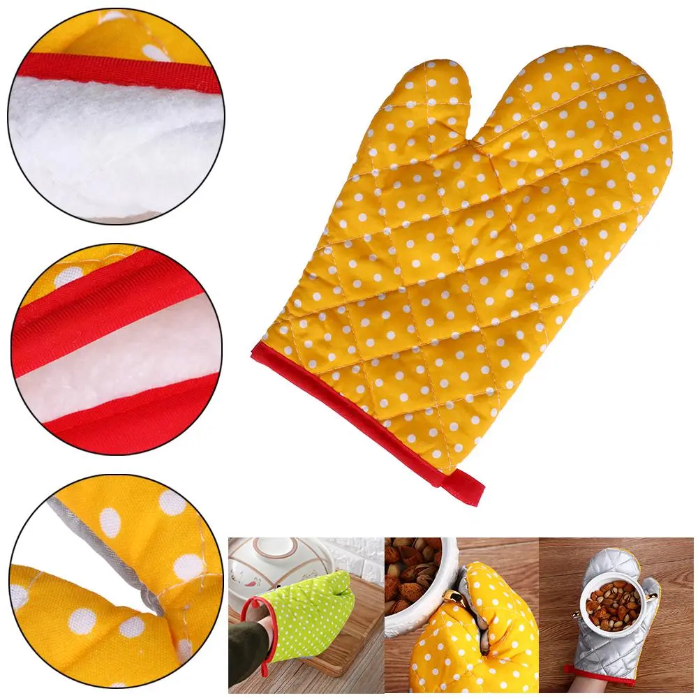 Găng Tay Chống Chấm Nóng Cho Lò Nướng, Dụng Cụ Nhà Bếp, Cotton, Cách Nhiệt Lò Vi Sóng, Dày