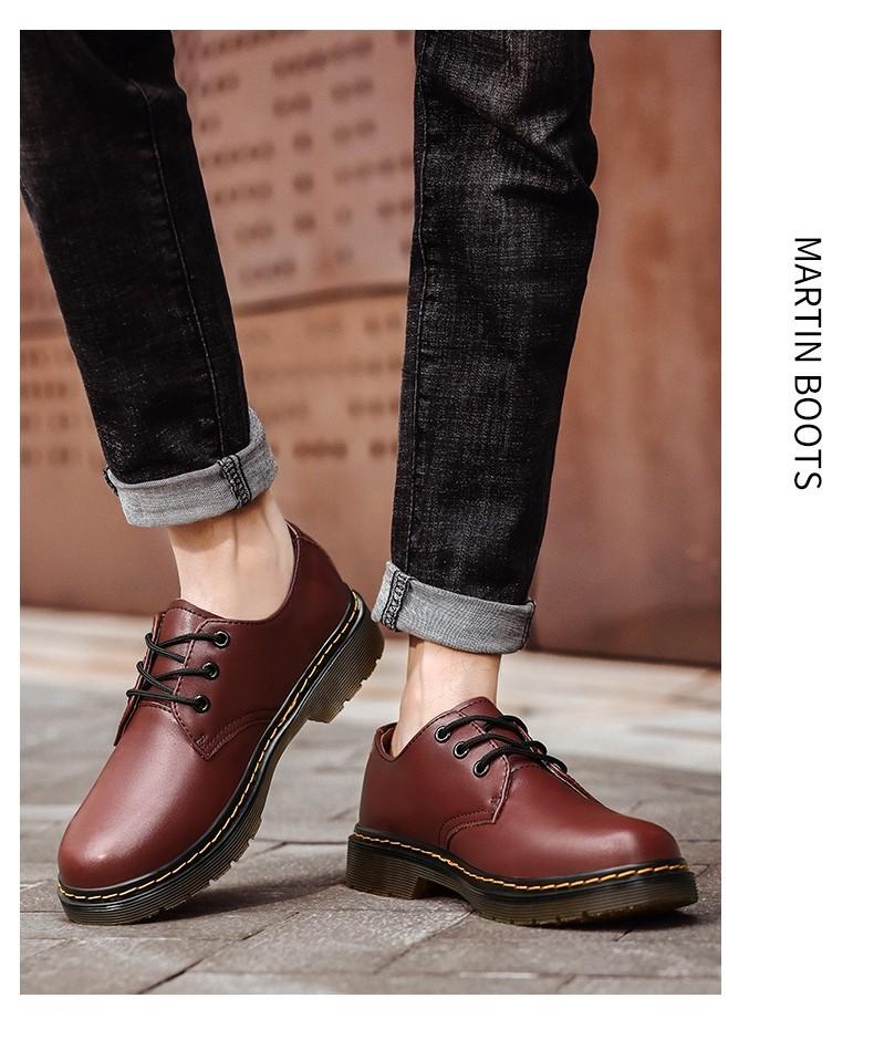 Product Introduction of Couple Oxford Boots Men & Women Size 36-46 Casual Genuine Leather Shoes Fashion Formal Black Martin Shoes 1461 New style men's leather shoes 12