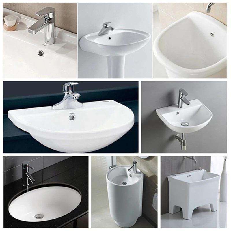 Product Introduction of 1pc Wash Basin Overflow O-Ring Bathroom Household Bathtub Overflow Ellipse Ring Sink Washbasin Hole Overflow Ring 6