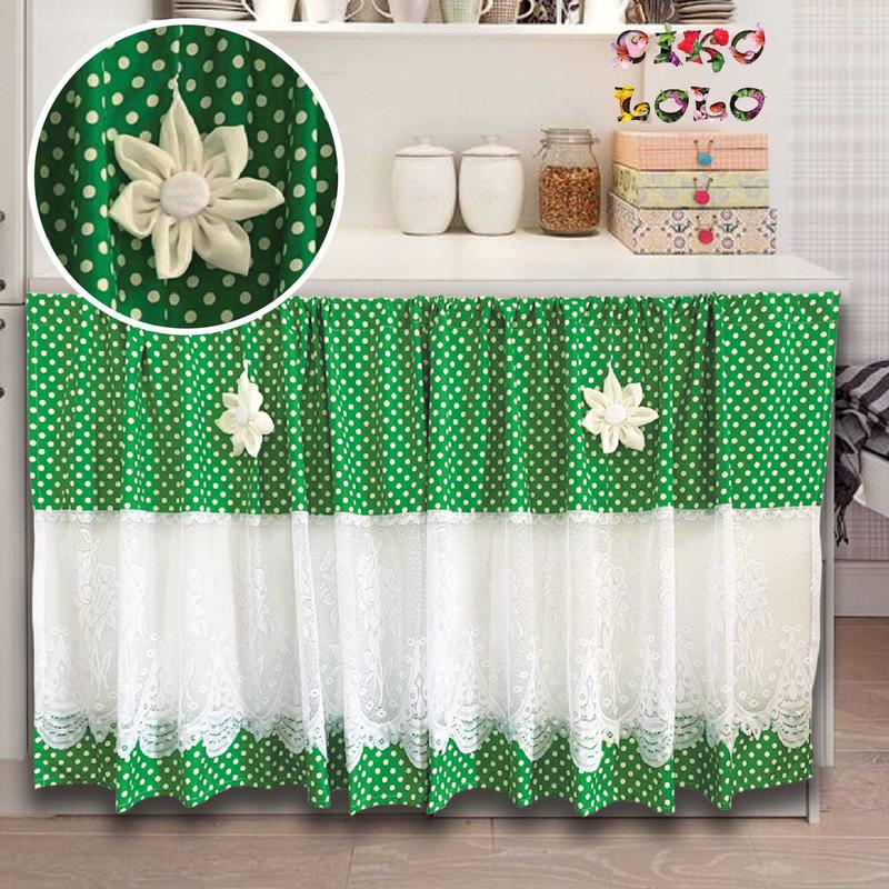 Product Introduction of Gorden Kolong Dapur Polkadot Renda Tengah Bunga 39