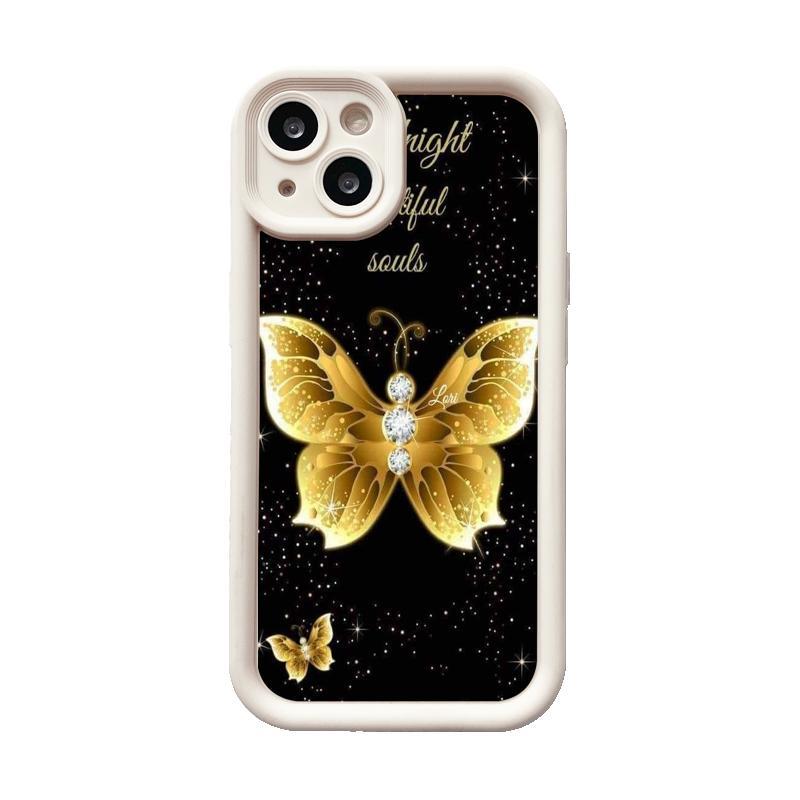 Casing Untuk Realme C2 2019 2020 C1 2018 C11 2020 C11 2021 C12 C15 C17 C20 C20A C21 C21Y C25 C25s C25Y C2s TPU Pro Kamera Artistik Berkilau Kupu-kupu Casing Soft Cover 7