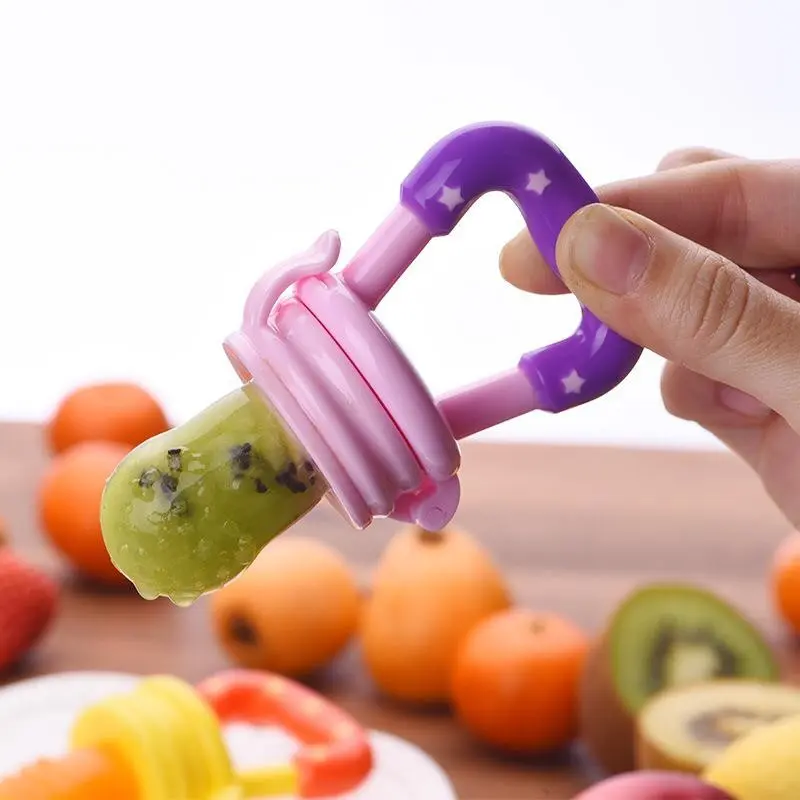 BISA COD B5017 Empeng Buah Bayi / Dot Buah Bayi / Fresh Fruit Feeder / Gigitan Mpasi / Fruit Pacifier Biru Kuning Pink 1