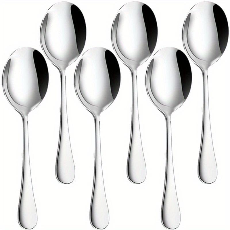Product Introduction of Stainless Steel Spoon Set, 6pcs/set Large Service Spoon, Buffet Spoon, Kitchen Utensil 0
